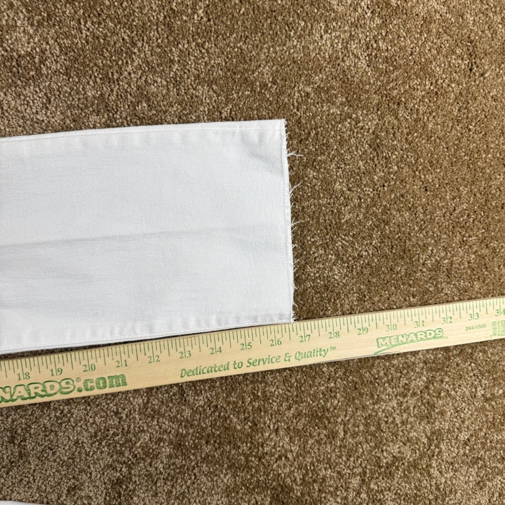 Good American Good Legs Straight White High Rise Raw Hem Jeans 2/26 $99 NEW - Picture 5 of 16